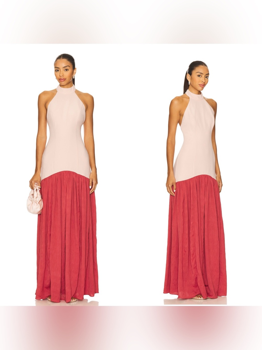 NWT Lovers and Friends Marissa Gown in Pink & Burgundy